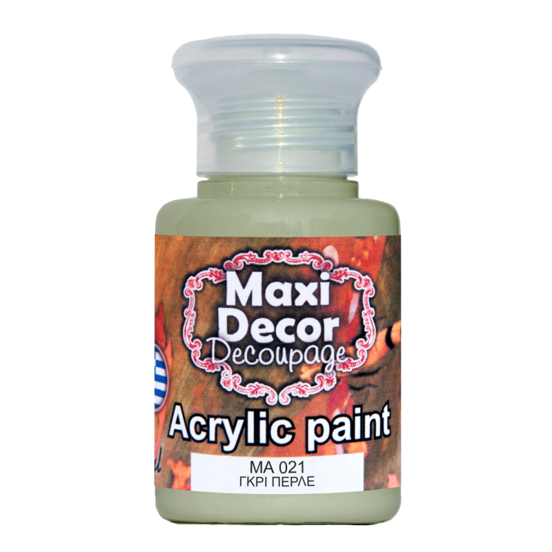 Ακρυλικό χρώμα 60 ml (ΓΚΡΙ ΠΕΡΛΕ) MAXI DECOR  MA-021