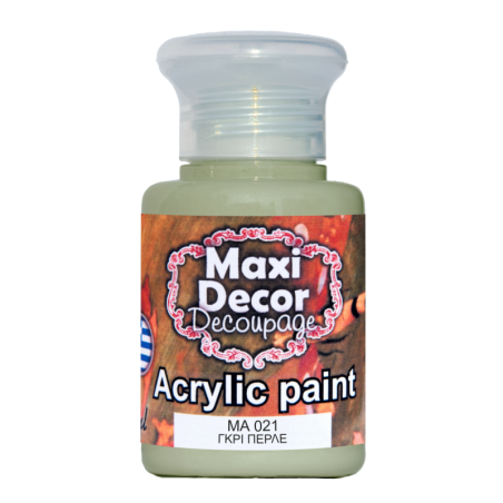 Ακρυλικό χρώμα 60 ml (ΓΚΡΙ ΠΕΡΛΕ) MAXI DECOR  MA-021