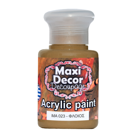 Ακρυλικό χρώμα 60 ml (ΦΛΟΙΟΣ) MAXI DECOR  MA-023