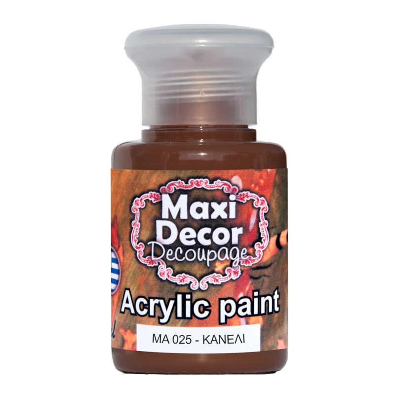 Ακρυλικό χρώμα 60 ml (ΚΑΝΕΛΙ) MAXI DECOR  MA-025
