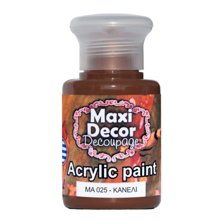 Ακρυλικό χρώμα 60 ml (ΚΑΝΕΛΙ) MAXI DECOR  MA-025
