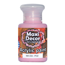 Ακρυλικό χρώμα 60 ml (ΡΟΖ) MAXI DECOR  MA-034