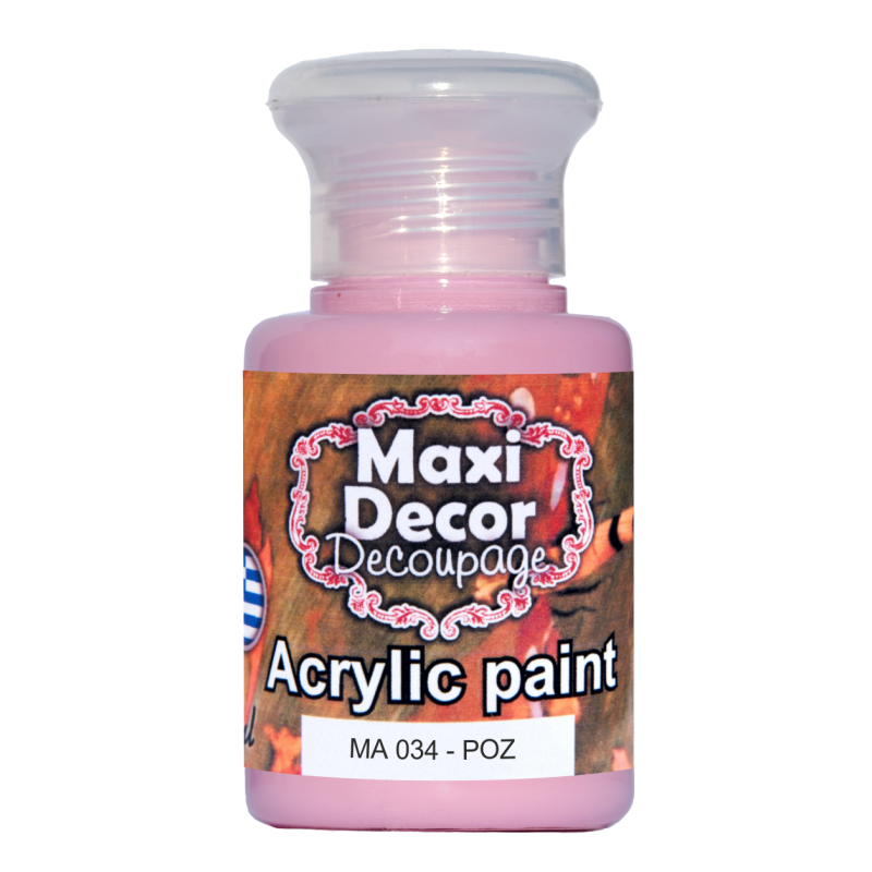 Ακρυλικό χρώμα 60 ml (ΡΟΖ) MAXI DECOR  MA-034