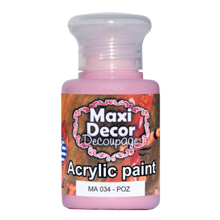 Ακρυλικό χρώμα 60 ml (ΡΟΖ) MAXI DECOR  MA-034
