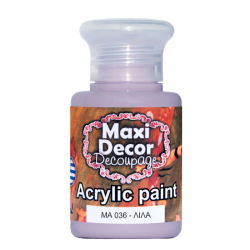 Ακρυλικό χρώμα 60 ml (ΛΙΛΑ) MAXI DECOR  MA-036