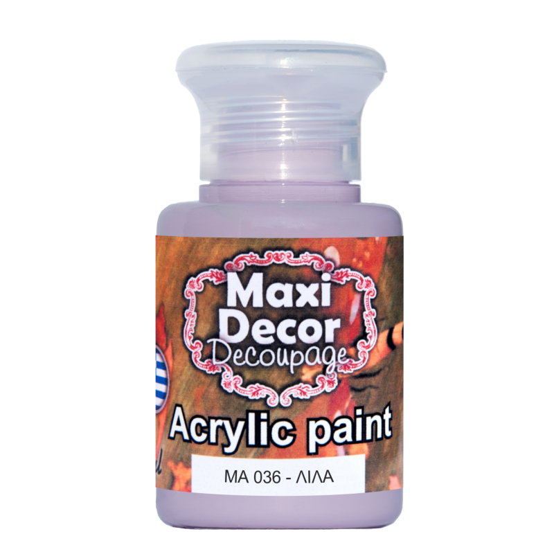 Ακρυλικό χρώμα 60 ml (ΛΙΛΑ) MAXI DECOR  MA-036