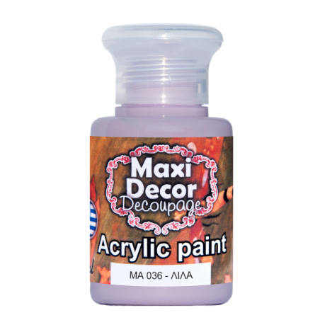 Ακρυλικό χρώμα 60 ml (ΛΙΛΑ) MAXI DECOR  MA-036