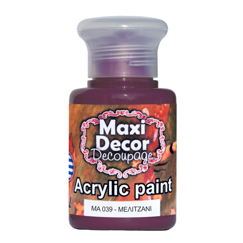 Ακρυλικό χρώμα 60 ml (ΜΕΛΙΤΖΑΝΙ) MAXI DECOR  MA-039