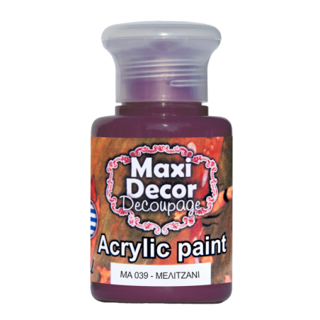 Ακρυλικό χρώμα 60 ml (ΜΕΛΙΤΖΑΝΙ) MAXI DECOR  MA-039
