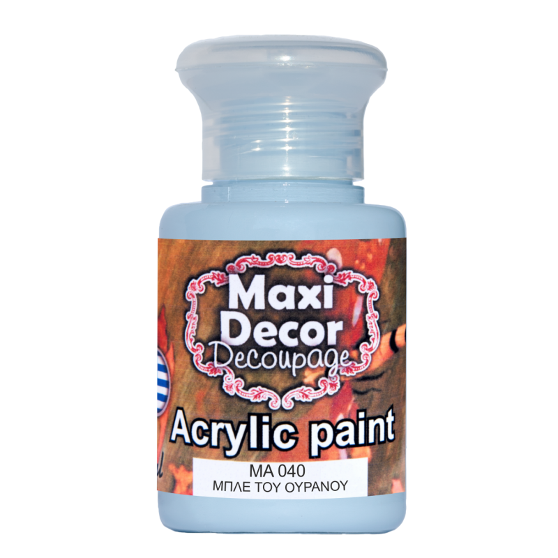 Ακρυλικό χρώμα 60 ml (ΜΠΛΕ ΟΥΡΑΝΟΥ) MAXI DECOR  MA-040