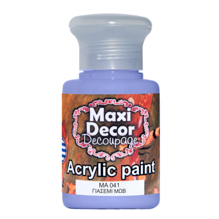 Ακρυλικό χρώμα 60 ml (ΓΙΑΣΕΜΙ ΜΩΒ) MAXI DECOR  MA-041