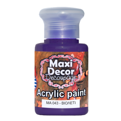 Ακρυλικό χρώμα 60 ml (ΒΙΟΛΕΤΙ) MAXI DECOR  MA-043