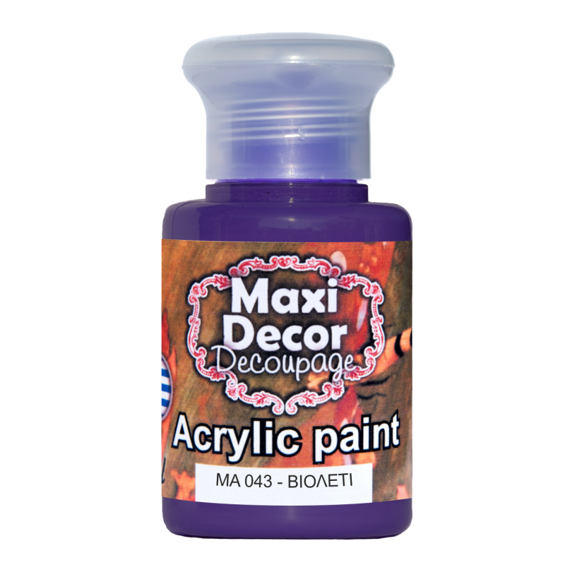 Ακρυλικό χρώμα 60 ml (ΒΙΟΛΕΤΙ) MAXI DECOR  MA-043