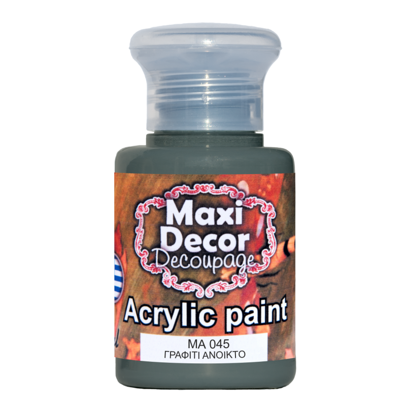 Ακρυλικό χρώμα 60 ml (ΓΡΑΦΙΤΙ ΑΝΟΙΧΤΟ) MAXI DECOR  MA-045