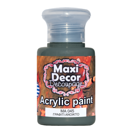 Ακρυλικό χρώμα 60 ml (ΓΡΑΦΙΤΙ ΑΝΟΙΧΤΟ) MAXI DECOR  MA-045