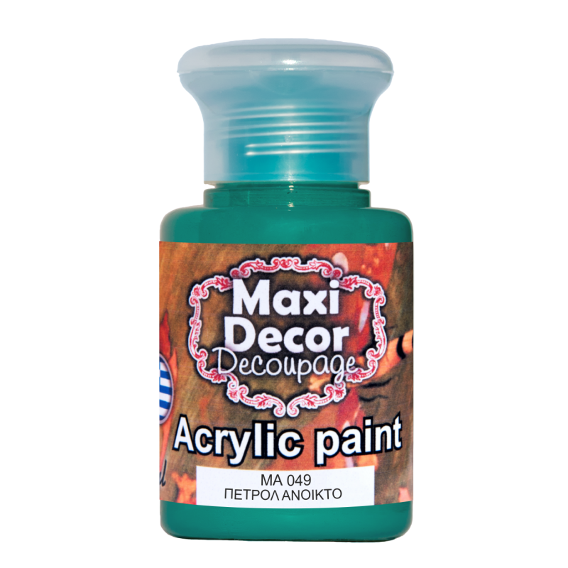 Ακρυλικό χρώμα 60 ml (ΠΕΤΡΟΛ ΑΝΟΙΧΤΟ) MAXI DECOR MA-049