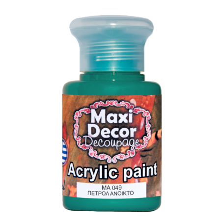 Ακρυλικό χρώμα 60 ml (ΠΕΤΡΟΛ ΑΝΟΙΧΤΟ) MAXI DECOR MA-049