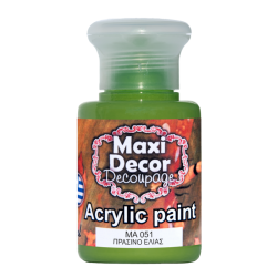 Ακρυλικό χρώμα 60 ml (ΠΡΑΣΙΝΟ ΕΛΙΑΣ) MAXI DECOR  MA-051