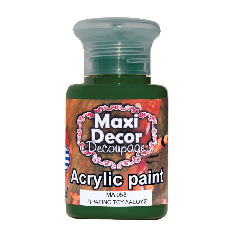 Ακρυλικό χρώμα 60 ml (ΠΡΑΣΙΝΟ ΔΑΣΟΥΣ) MAXI DECOR  MA-053