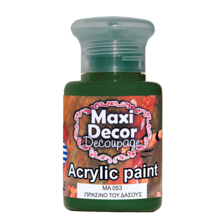 Ακρυλικό χρώμα 60 ml (ΠΡΑΣΙΝΟ ΔΑΣΟΥΣ) MAXI DECOR  MA-053