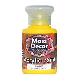 Ακρυλικό χρώμα 60 ml (ΚΙΤΡΙΝΟ ΚΙΤΡΟΥ) MAXI DECOR  MA-056