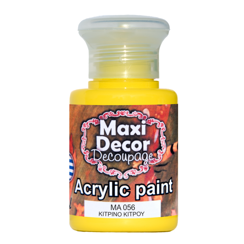 Ακρυλικό χρώμα 60 ml (ΚΙΤΡΙΝΟ ΚΙΤΡΟΥ) MAXI DECOR  MA-056
