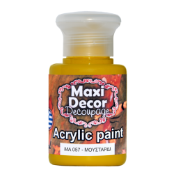 Ακρυλικό χρώμα 60 ml (ΜΟΥΣΤΑΡΔΙ) MAXI DECOR  MA-057