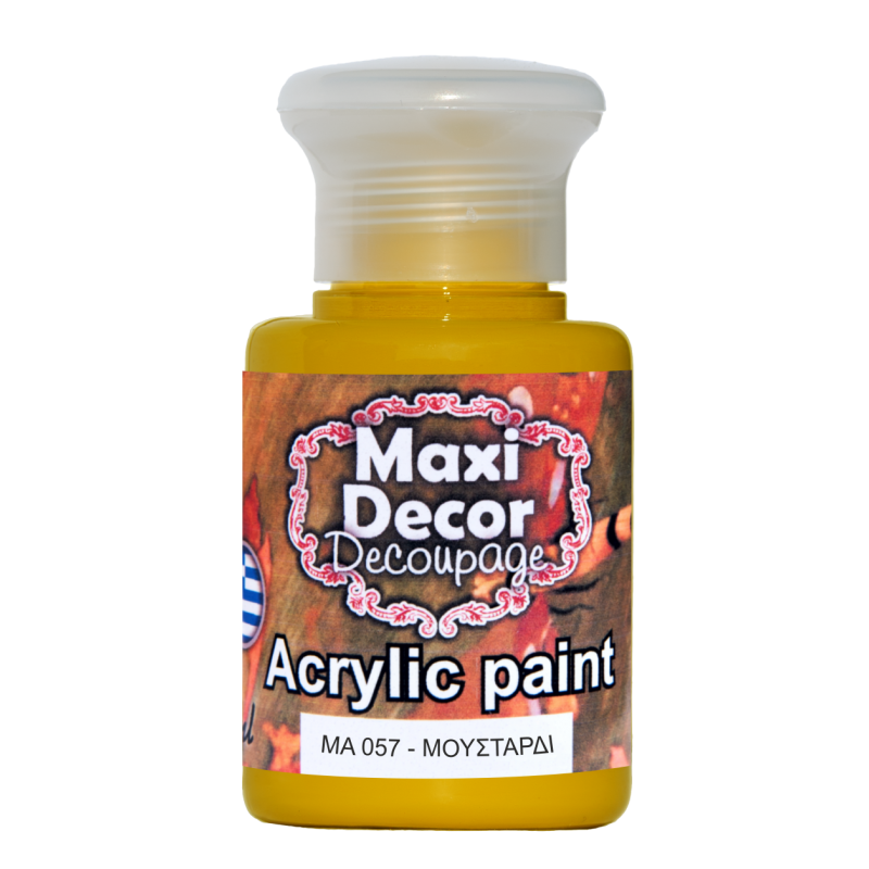 Ακρυλικό χρώμα 60 ml (ΜΟΥΣΤΑΡΔΙ) MAXI DECOR  MA-057