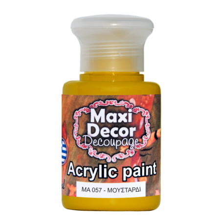 Ακρυλικό χρώμα 60 ml (ΜΟΥΣΤΑΡΔΙ) MAXI DECOR  MA-057
