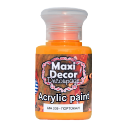 Ακρυλικό χρώμα 60 ml (ΠΟΡΤΟΚΑΛΙ) MAXI DECOR  MA-059