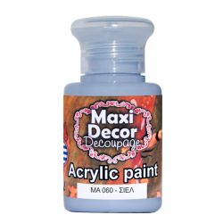 Ακρυλικό χρώμα 60 ml (ΣΙΕΛ) MAXI DECOR  MA-060