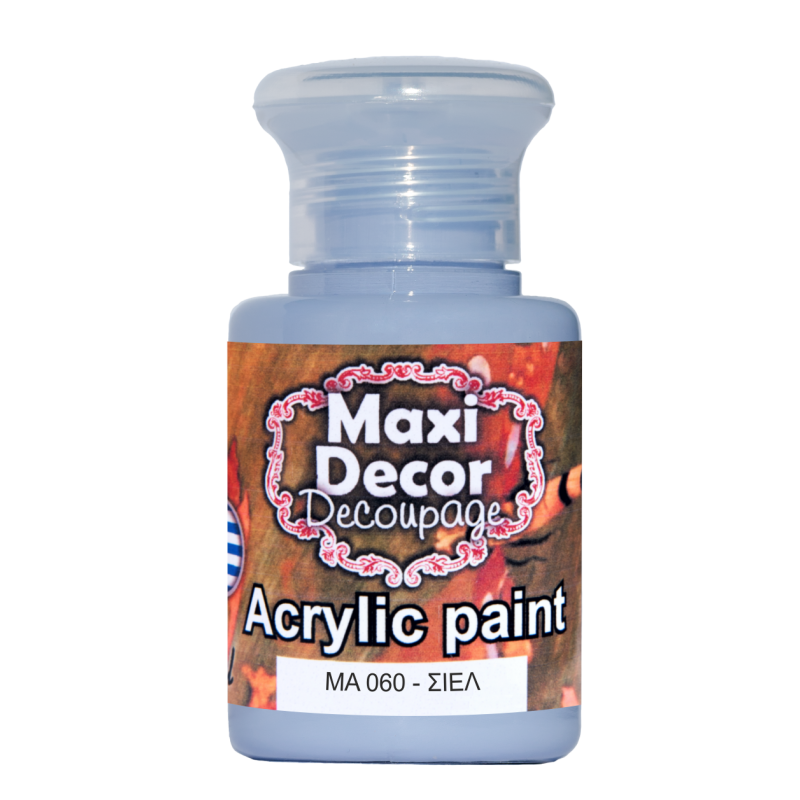 Ακρυλικό χρώμα 60 ml (ΣΙΕΛ) MAXI DECOR  MA-060