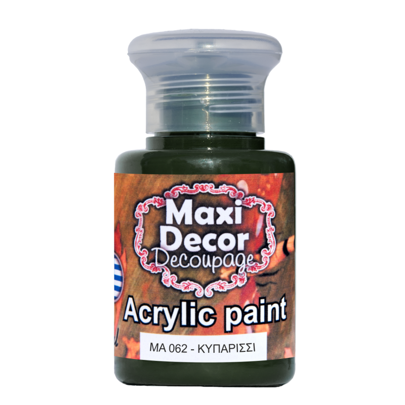 Ακρυλικό χρώμα 60 ml (ΚΥΠΑΡΙΣΣΙ) MAXI DECOR  MA-062