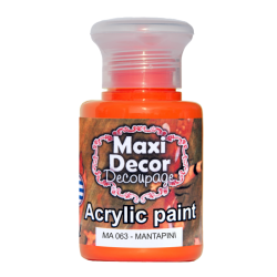 Ακρυλικό χρώμα 60 ml (ΜΑΝΤΑΡΙΝΙ) MAXI DECOR  MA-063