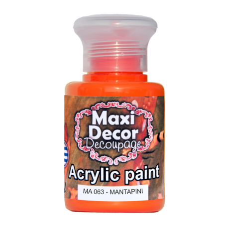 Ακρυλικό χρώμα 60 ml (ΜΑΝΤΑΡΙΝΙ) MAXI DECOR  MA-063