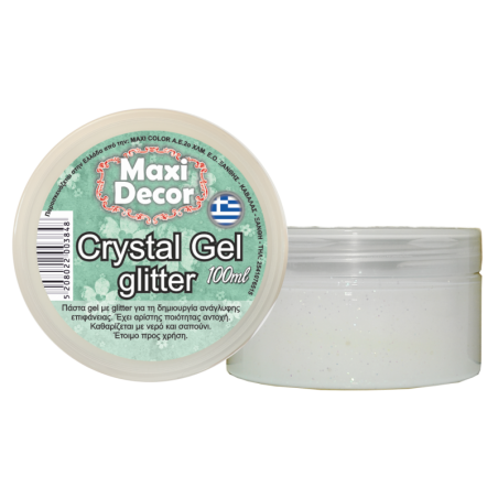 Crystal gel με glitter  100ml MAXI DECOR
