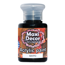 Ακρυλικό χρώμα 60 ml (ΜΑΥΡΟ) MAXI DECOR  MA-MAYRO