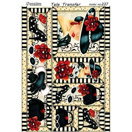 Ριζόχαρτο Decoupage  Tela A3 237