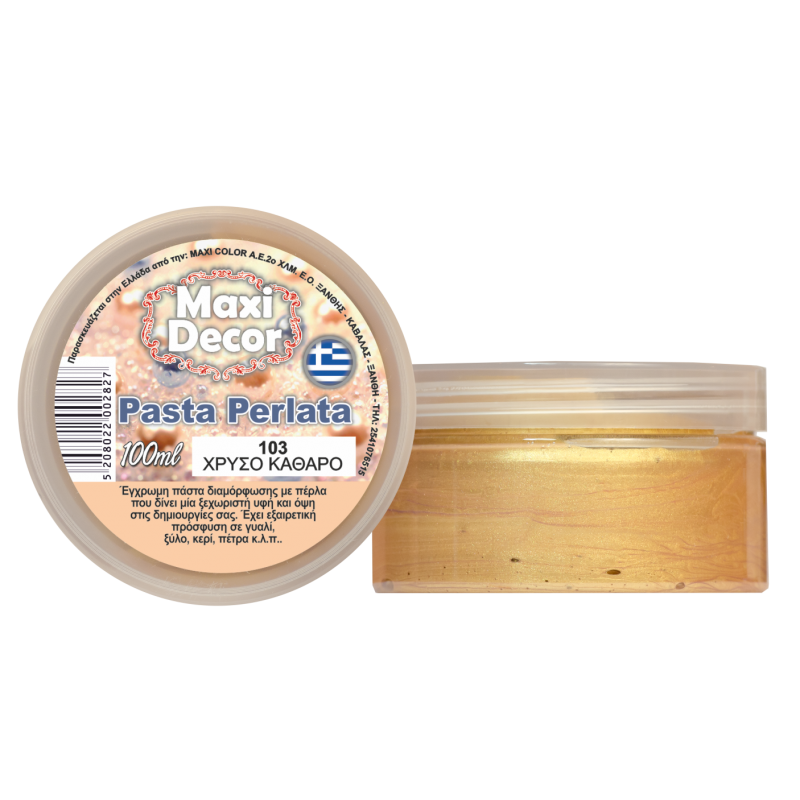 Pasta perlata 100ml (ΧΡΥΣΟ ΚΑΘΑΡΟ) MAXI DECOR PP-103