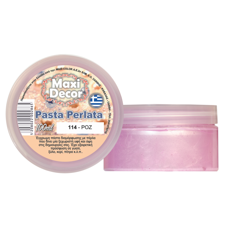 Pasta perlata 100ml (ΡΟΖ) MAXI DECOR PP-114