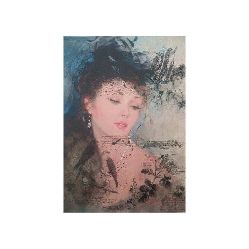Ριζόχαρτο αυτοκόλλητο decoupage TELA 43 X 31 KOD-13