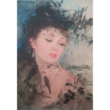 Ριζόχαρτο αυτοκόλλητο decoupage TELA 43 X 31 KOD-13