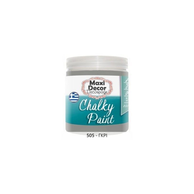 Χρώμα Κιμωλίας (Chalk paint ) Maxi Decor (ΓΚΡΙ) 250ml  CHP-505