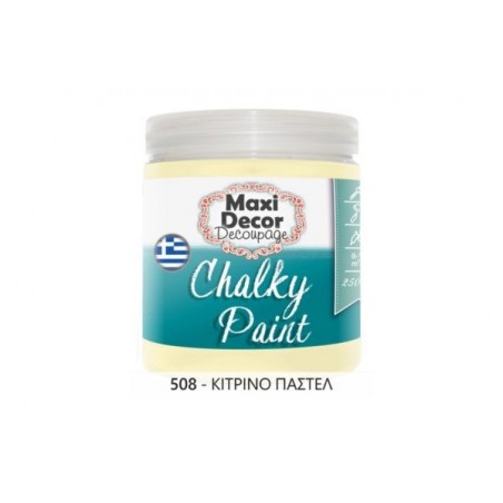 Χρώμα Κιμωλίας (Chalk paint ) Maxi Decor (ΚΙΤΡΙΝΟ ΠΑΣΤΕΛ) 250ml  CHP-508
