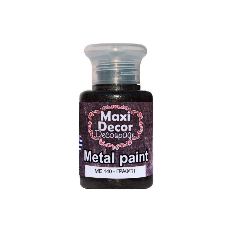 Μεταλλικό ακρυλικό χρώμα MAXI DECOR 60 ml (ΓΡΑΦΙΤΙ) ME-140