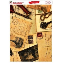 Ριζόχαρτο αυτοκόλλητο decoupage TELA 48 x 33 DF-098 2