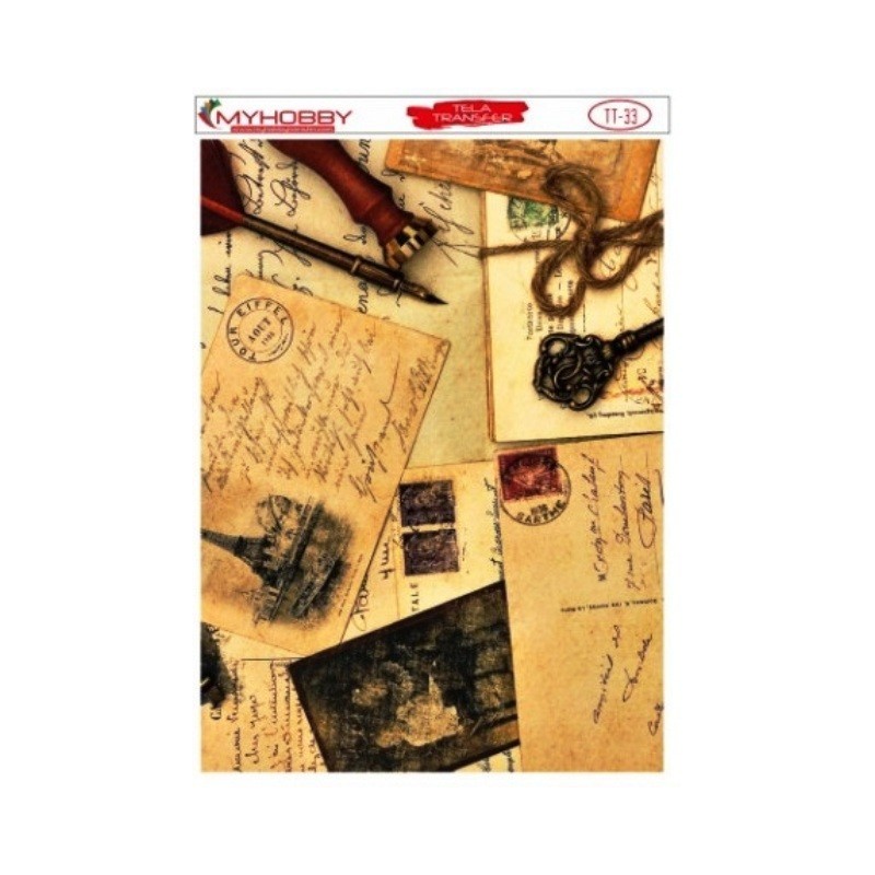 Ριζόχαρτο αυτοκόλλητο decoupage TELA 48 x 33 DF-098