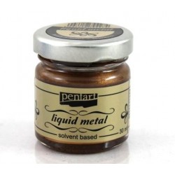 Yγρό Pentart Liquid metal 30ml – Cooper Φύλλο χρυσού κωδ.21082