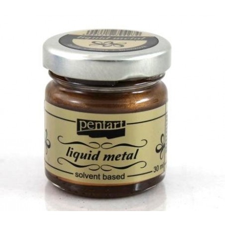 Yγρό Pentart Liquid metal 30ml – Cooper Φύλλο χρυσού κωδ.21082