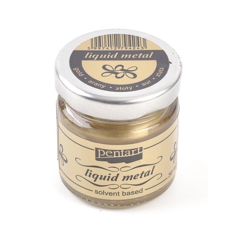 Φύλλο χρυσού Yγρό Pentart Liquid metal 30ml – Gold 3493